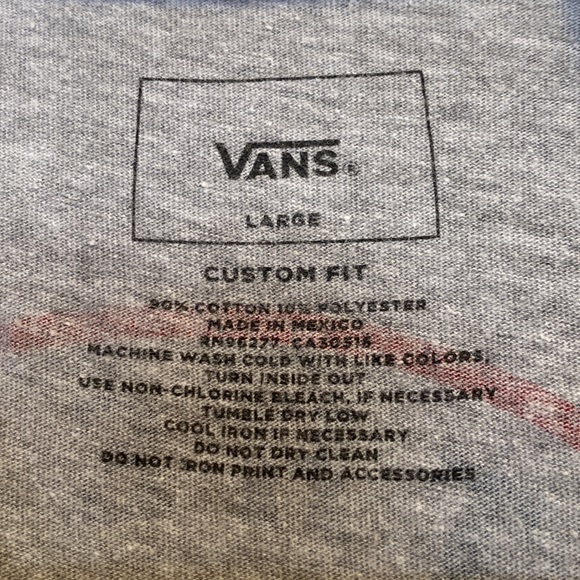 Vans Grey Long Sleeve Shirt - size Large - Picture 3 of 3